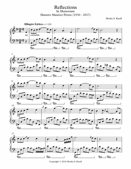 Reflections, a Poem for Piano, revised 2020