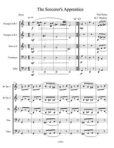The Sorcerer's Apprentice (Brass Quintet) (arr. B. C. Dockery)