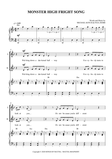 Monster High Fright Song (arr. SCMusic)