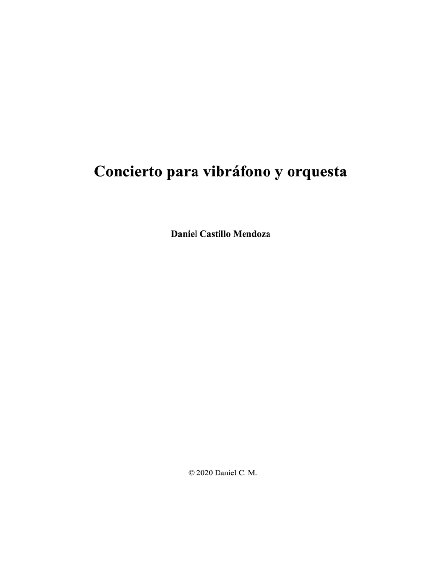 Concerto for Vibraphone and Chamber Orchestra