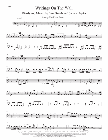 Writing's On The Wall from the film SPECTRE (arr. Kevin Busse)