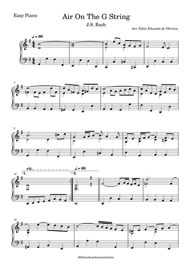 Air On The G String (Bach) (arr. Fabio Eduardo de Oliveira)