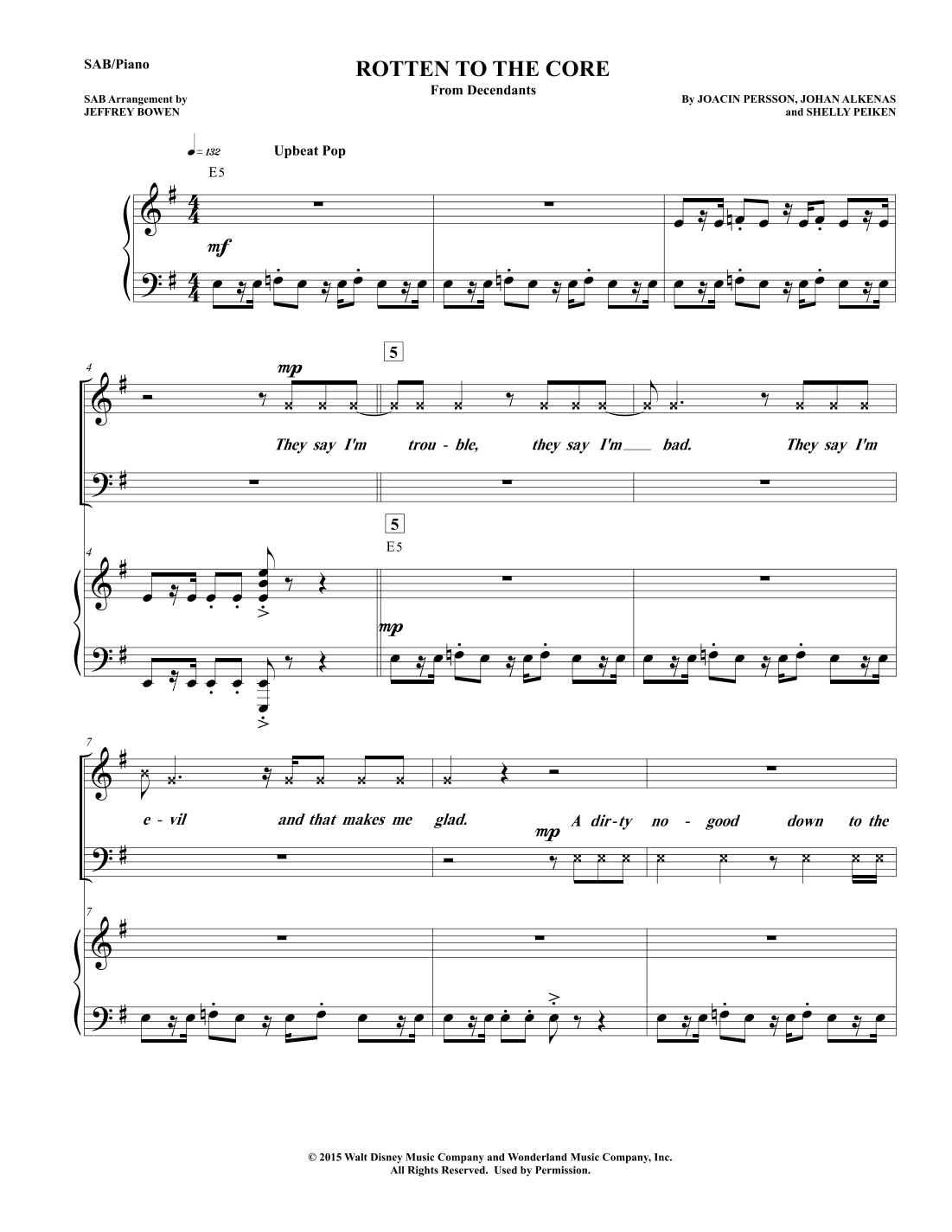 Rotten To The Core (arr. Jeffrey Bowen)