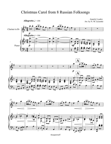 Christmas Carol from 8 Russian Folksongs (arr. Nick Lacanski)
