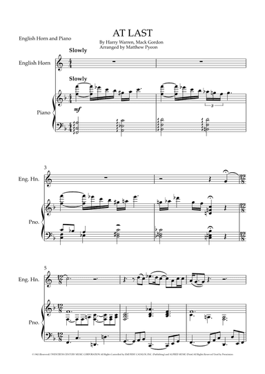 At Last (arr. Matthew pyeon)