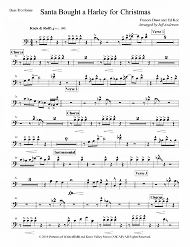Santa Bought a Harley for Christmas - ORCHESTRATION in Key of C (Low Voice)