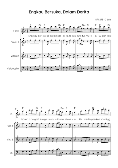 In Dir Ist Freude / Engkau Bersuka, Dalam Derita (arr. Angie Wiranata)