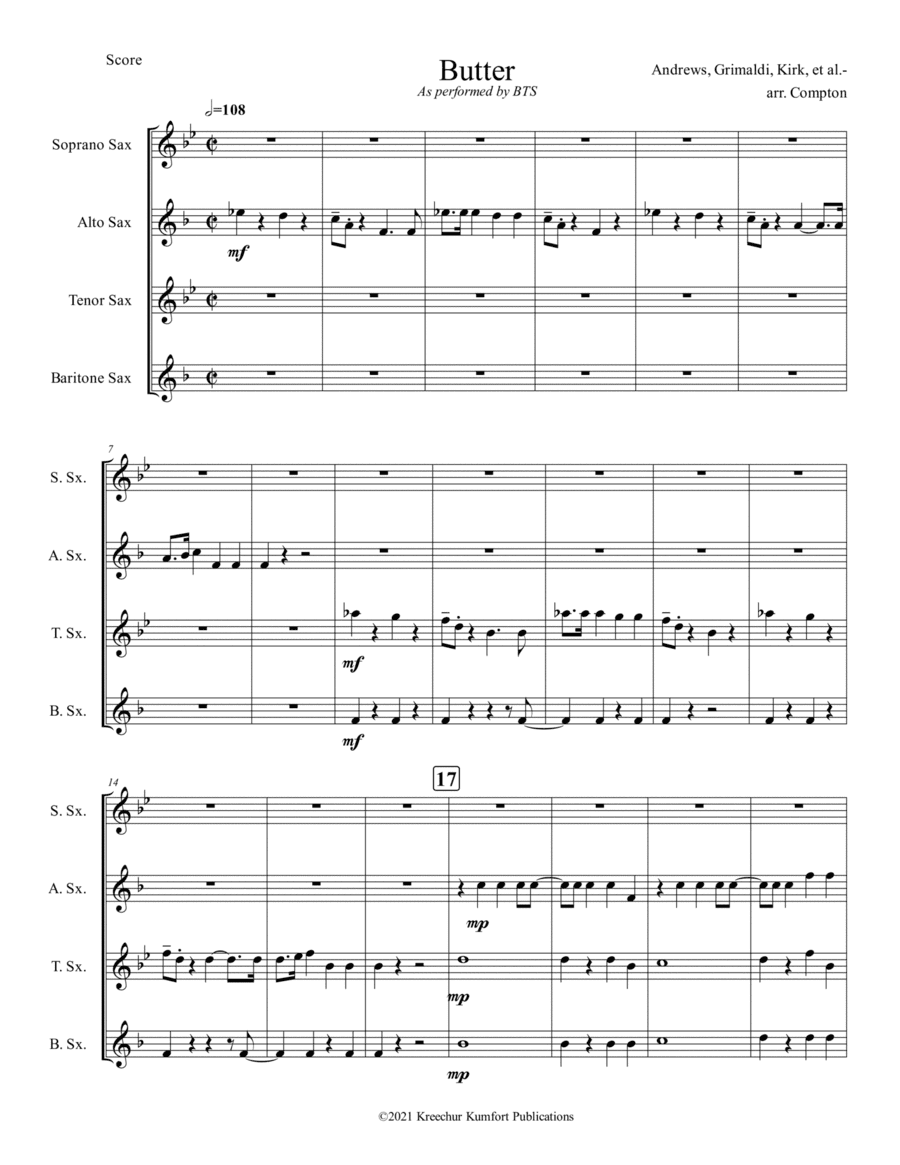 Butter (arr. Michael Compton)