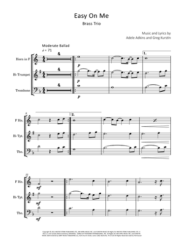Easy On Me (arr. David Lartey)