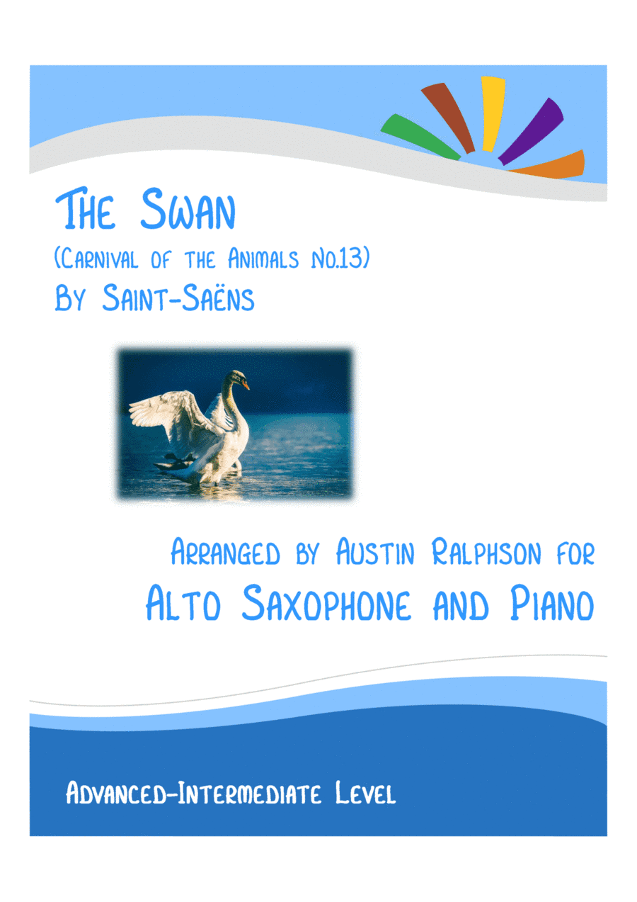 The Swan (Carnival of the Animals No.13) - alto sax and piano with FREE BACKING TRACK (arr. Austin Ralphson)