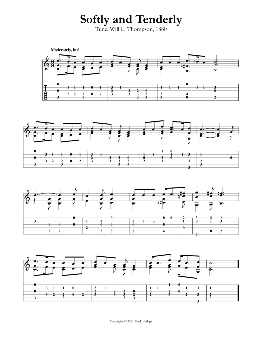 Softly and Tenderly (arr. Mark Phillips)