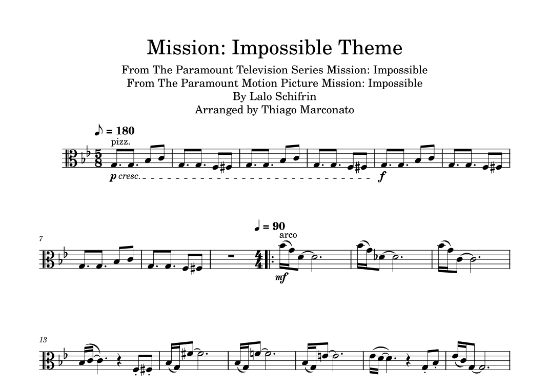 Mission: Impossible Theme (arr. Thiago Marconato)