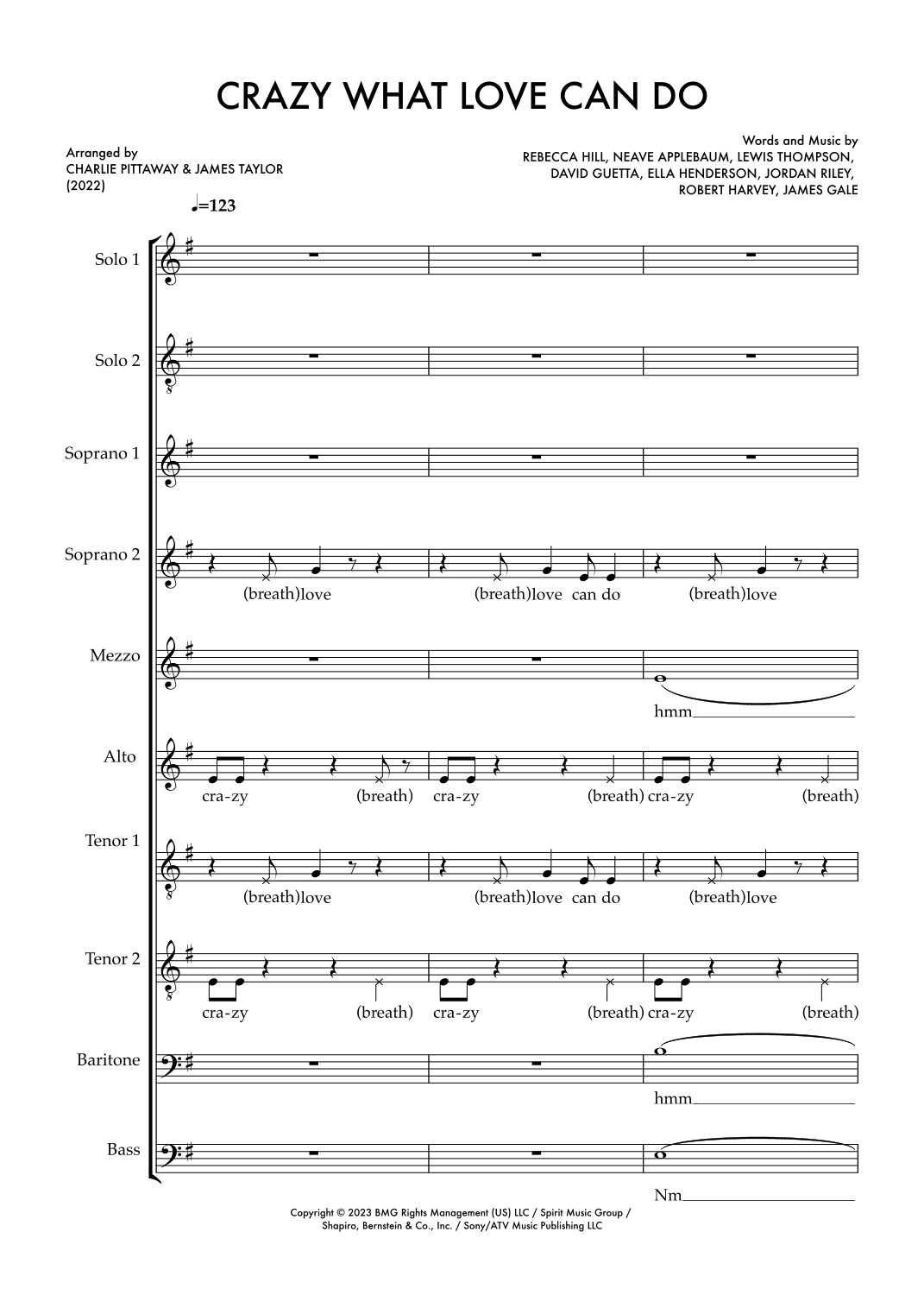 Crazy What Love Can Do (arr. James Taylor & Charlie Pittaway)