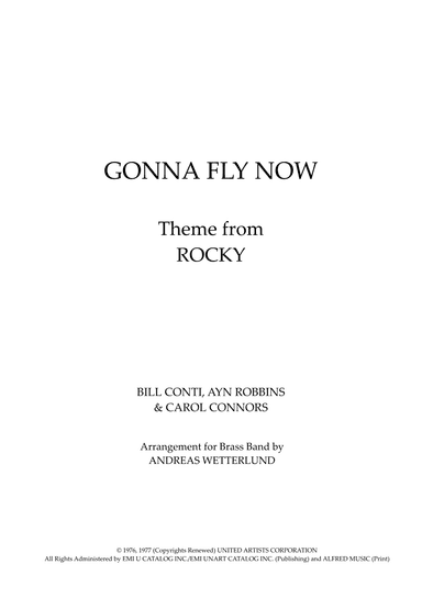 Gonna Fly Now (arr. Andreas Wetterlund)