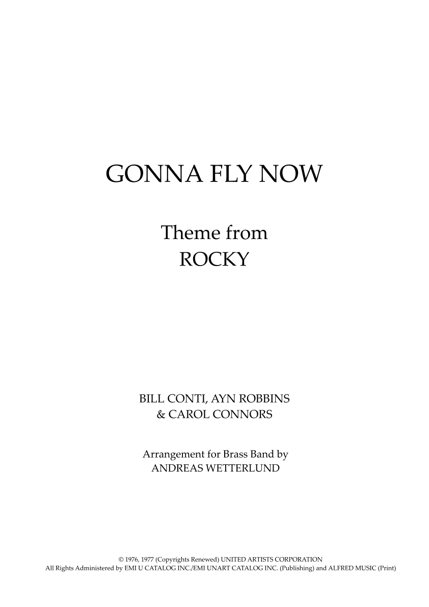 Gonna Fly Now (arr. Andreas Wetterlund)