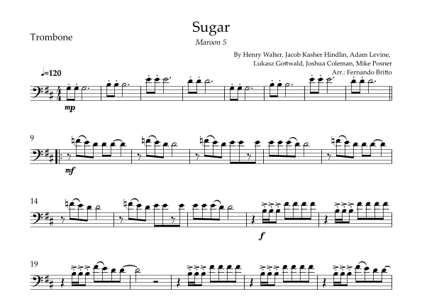 Sugar (arr. Fernando Britto)