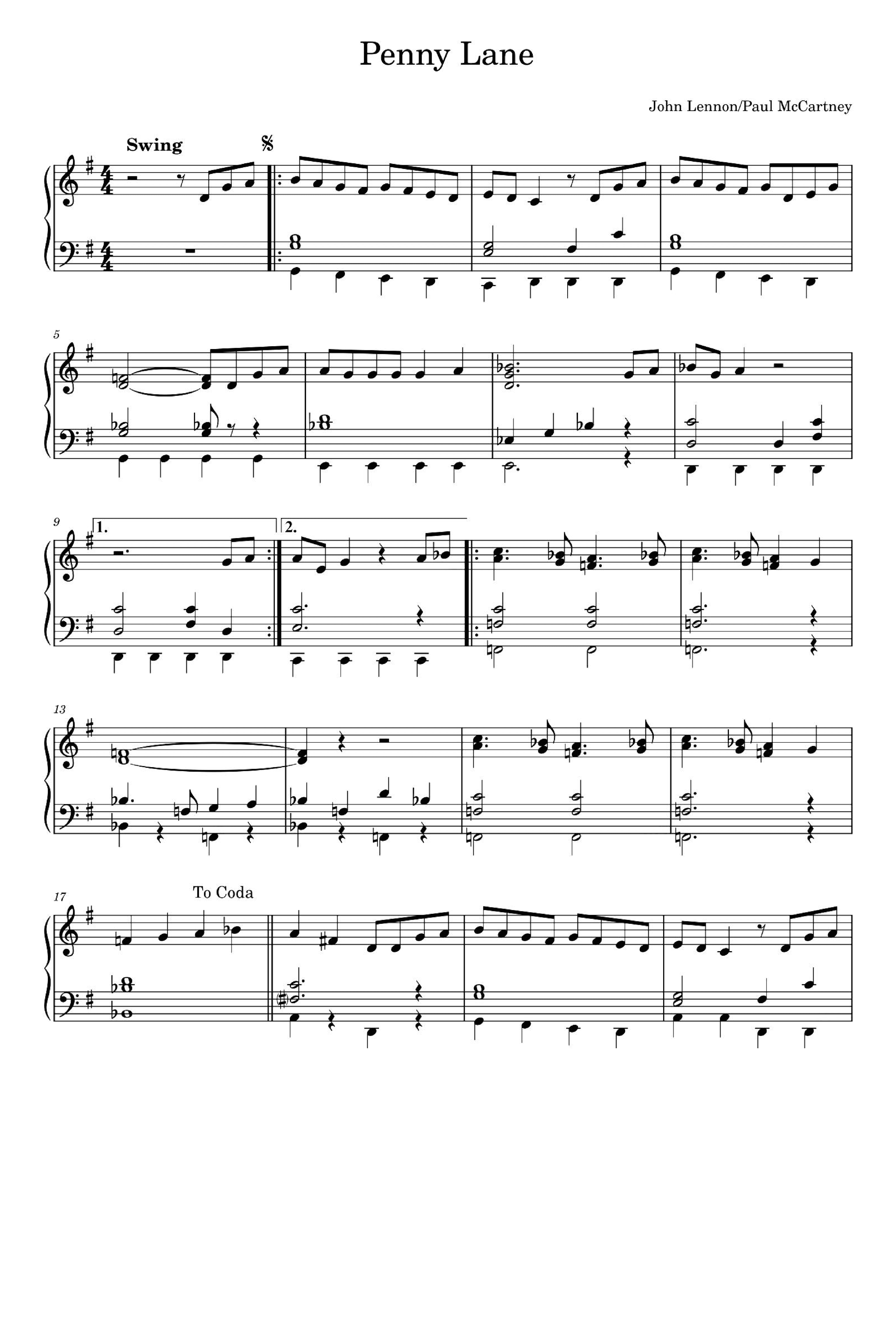 Penny Lane (arr. The Beatles)