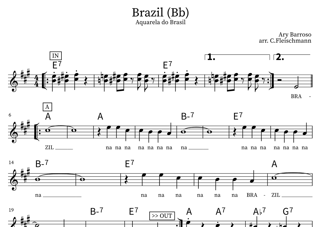 Brazil (arr. Christoph Fleischmann)