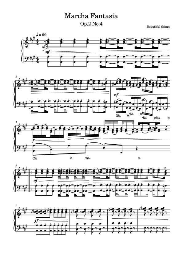 Marcha Fantasía-Beautiful things Op.2 No.4