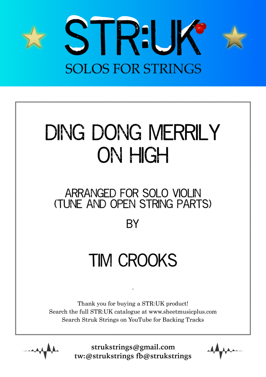 Ding Dong Merrily On High (STR:UK Violin Solo) (arr. Tim Crooks)
