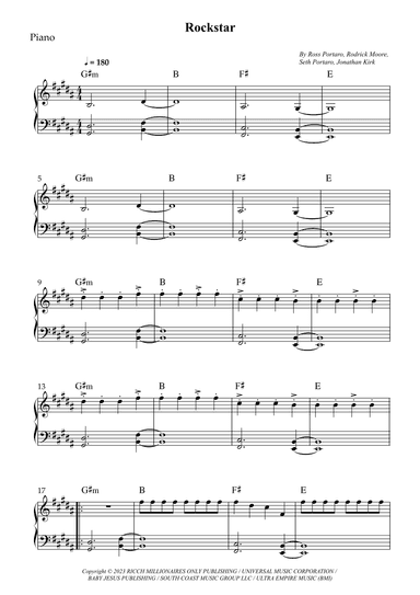 Rockstar (arr. Wesley S. SIlva)
