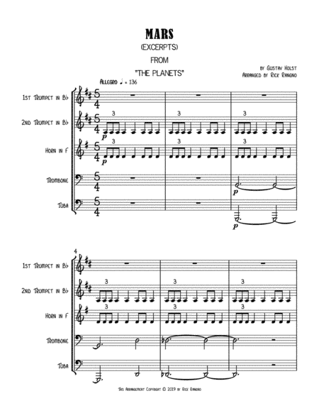 Mars (Excerpts) (arr. Rick Rangno)