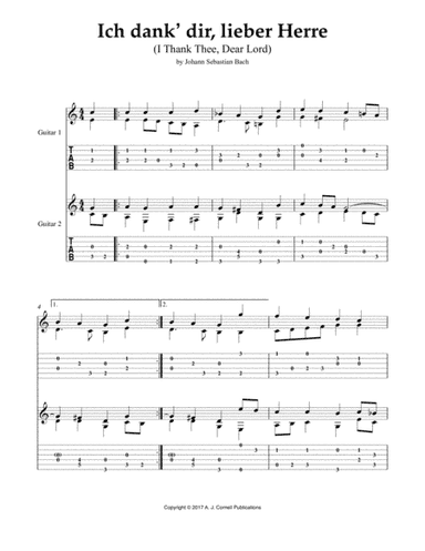 Ich dank’ dir, lieber Herre (I Thank Thee, Dear Lord) (arr. Mark Phillips)