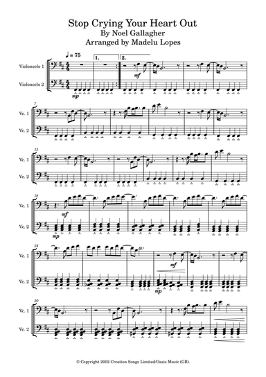 Stop Crying Your Heart Out (arr. Madelu Lopes)