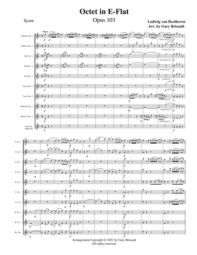 Octet in E-Flat - Opus 103 (arr. Gary Bricault)