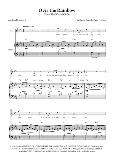 Over The Rainbow (arr. Tom Drummond)