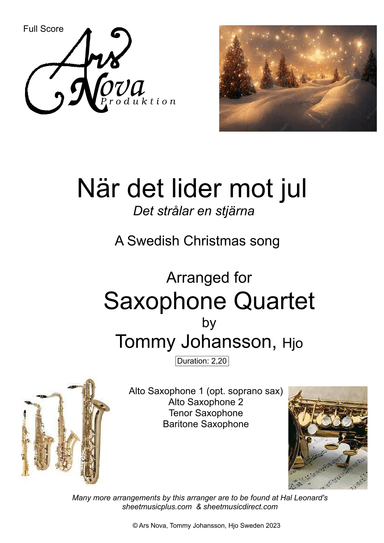 När det lider mot jul (arr. Tommy Johansson, Hjo)