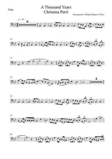 A Thousand Years (arr. Melquisedeque C.Silva)