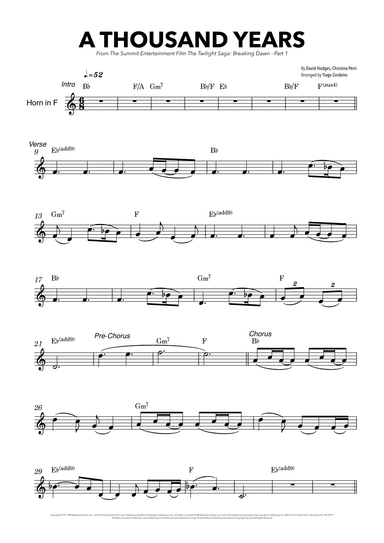 A Thousand Years (arr. Tiago Cordeiro)