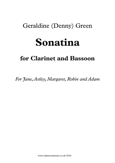 Sonatina For Clarinet And Bassoon