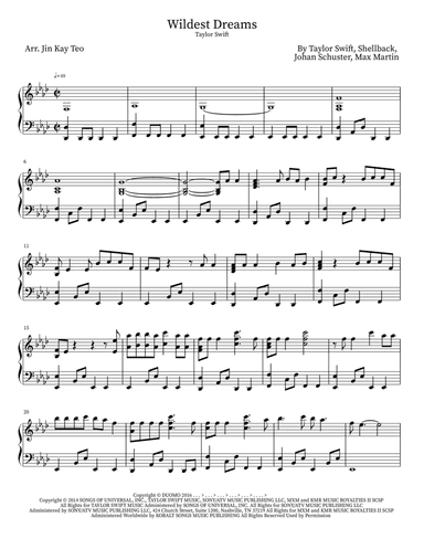 Wildest Dreams (arr. Jin Kay Teo)