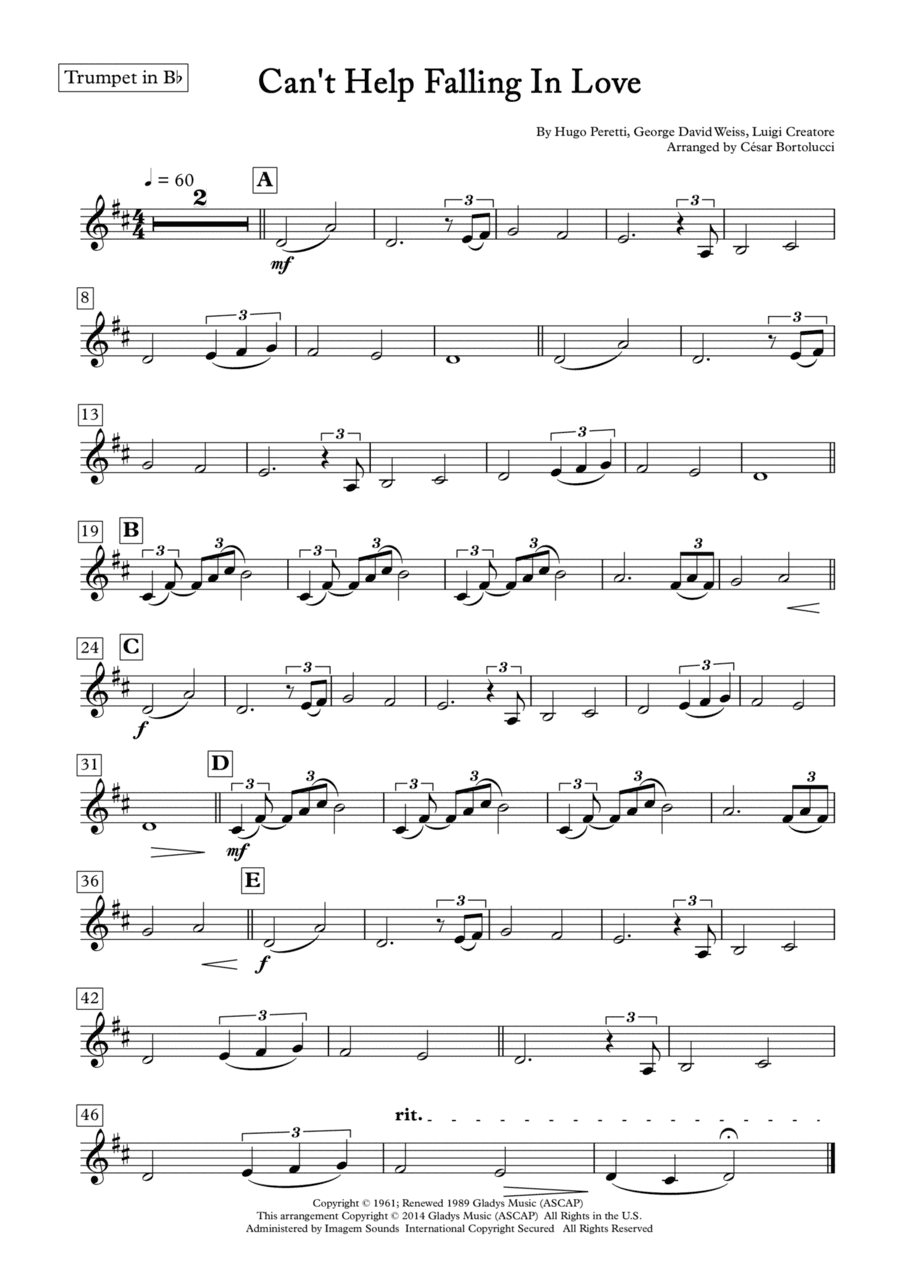 Can't Help Falling In Love (arr. ACT Bortolucci)