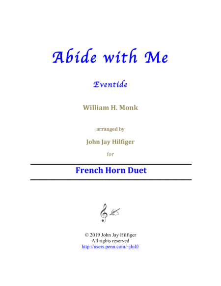 Abide with Me for French Horn Duet (arr. John Jay Hilfiger)