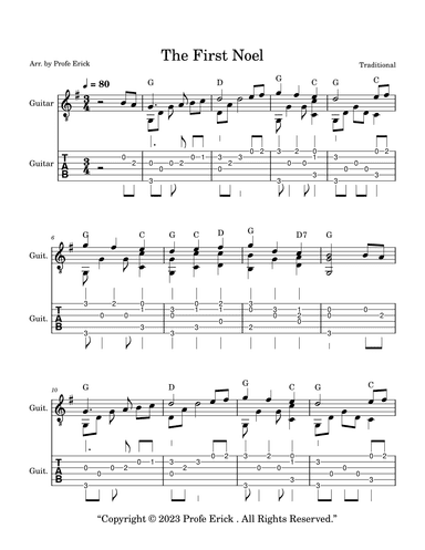The First Noel (arr. Profe Erick)