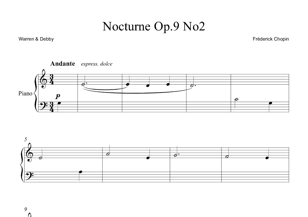 Nocturne Op.9 No2 (arr. Warren & Debby)