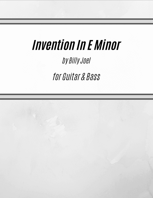 Invention In C Minor (arr. Kenneth Pasciak)