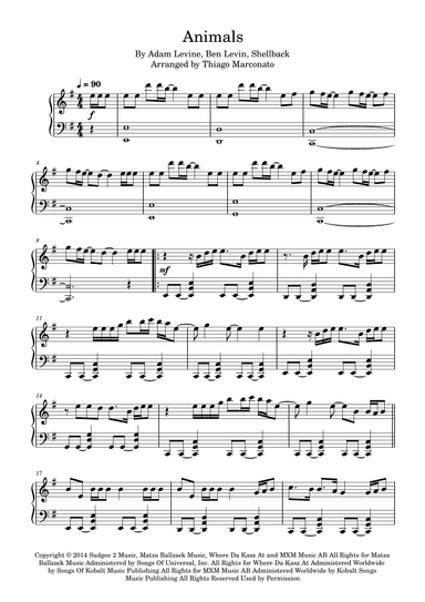 Animals (arr. Thiago Marconato)