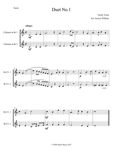 10 Easy Clarinet Duets (arr. Jessica Wilkins)
