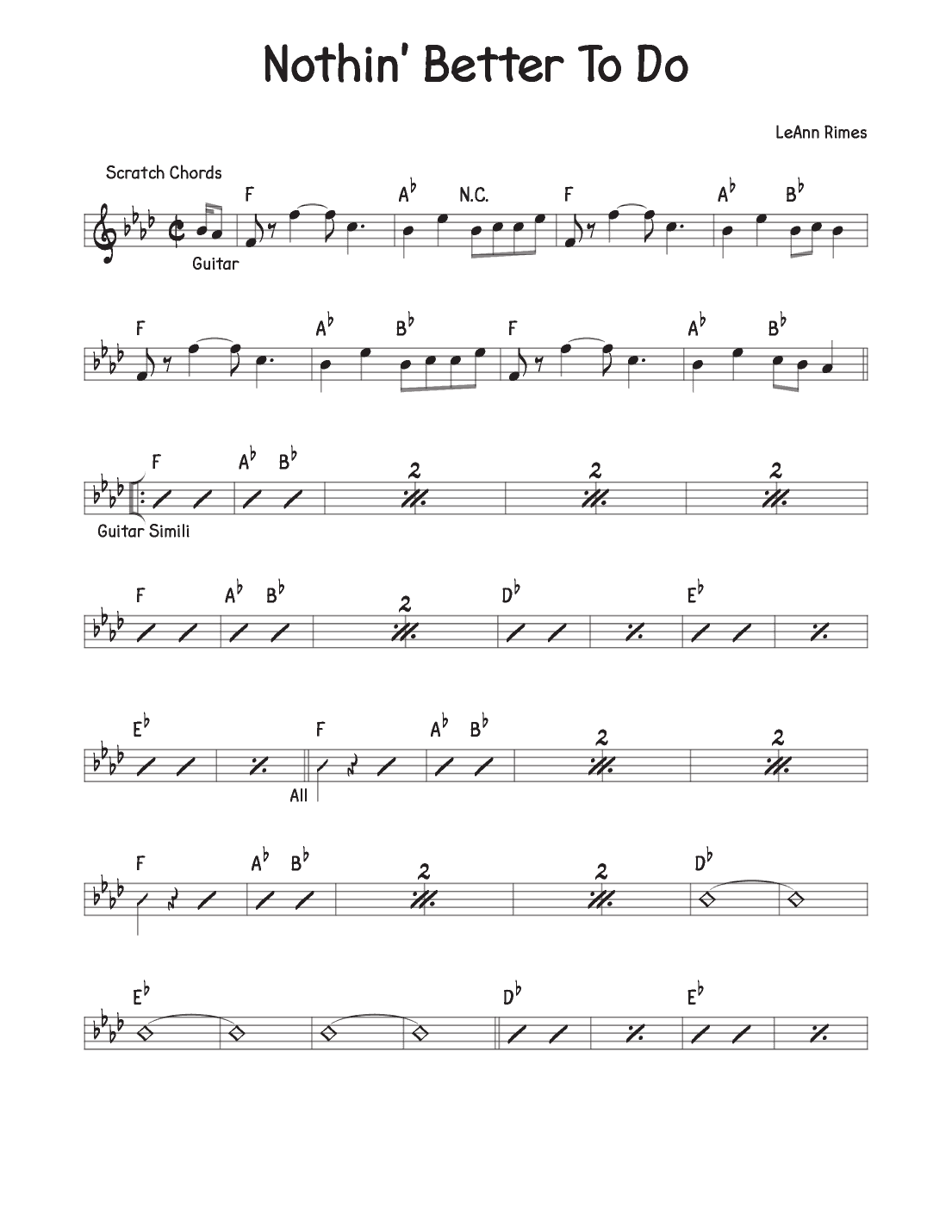 Nothin' Better To Do (arr. David M Fagnant)