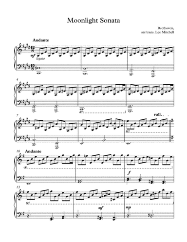 Moonlight Sonata (arr. Lee Mitchell)