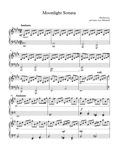 Moonlight Sonata (arr. Lee Mitchell)