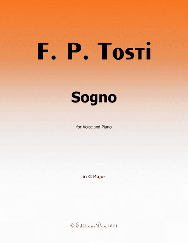 Sogno, by Tosti, in G Major (arr. Editions Dao)