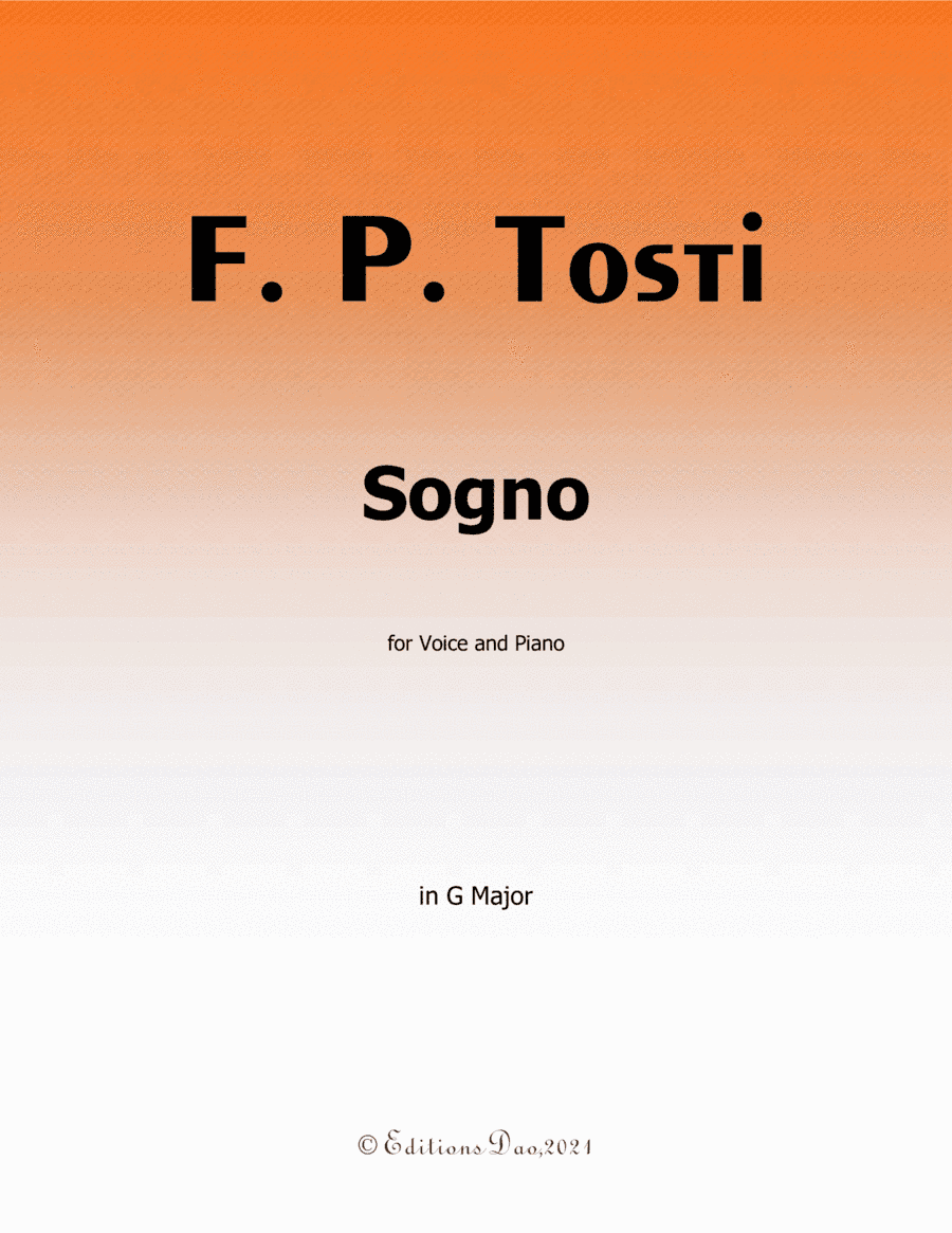 Sogno, by Tosti, in G Major (arr. Editions Dao)