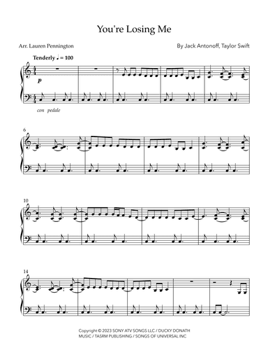 You're Losing Me (arr. Lauren Pennington)