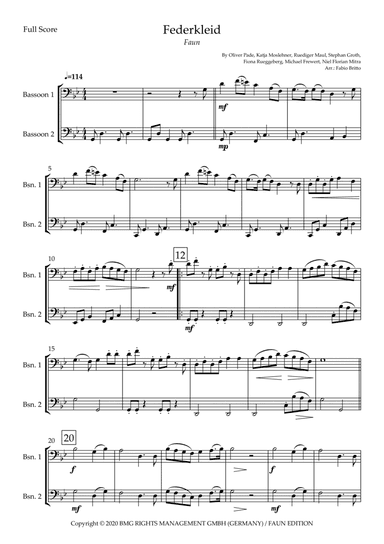 Federkleid (arr. Fabio Britto)