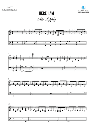 Here I Am (just When I Thought I Was Over You) (arr. Academy Unimusic)